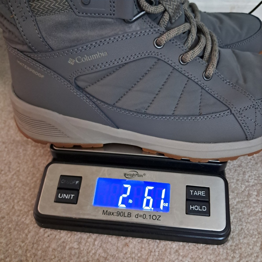 Columbia Meadows Snow Boots 9 Grey Omni-Heat Mid Calf Winter Waterproof Lace Up - Picture 11 of 11